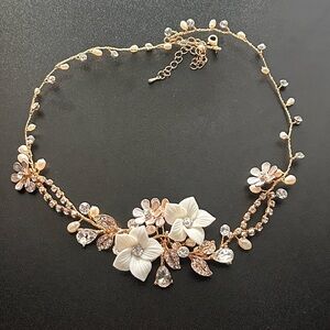 NEW Untamed Petals Floral Crystal Necklace
